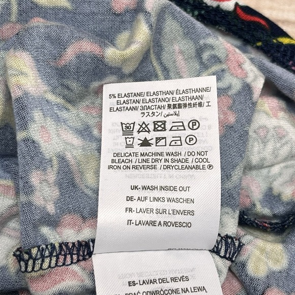 Boden Evelyn Jersey Midi Dress French Navy Multi Floral Long Sleeve Dress‎ Sz 2P - Picture 6 of 10